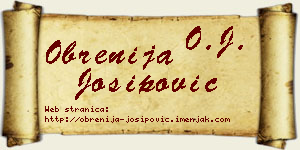 Obrenija Josipović vizit kartica
